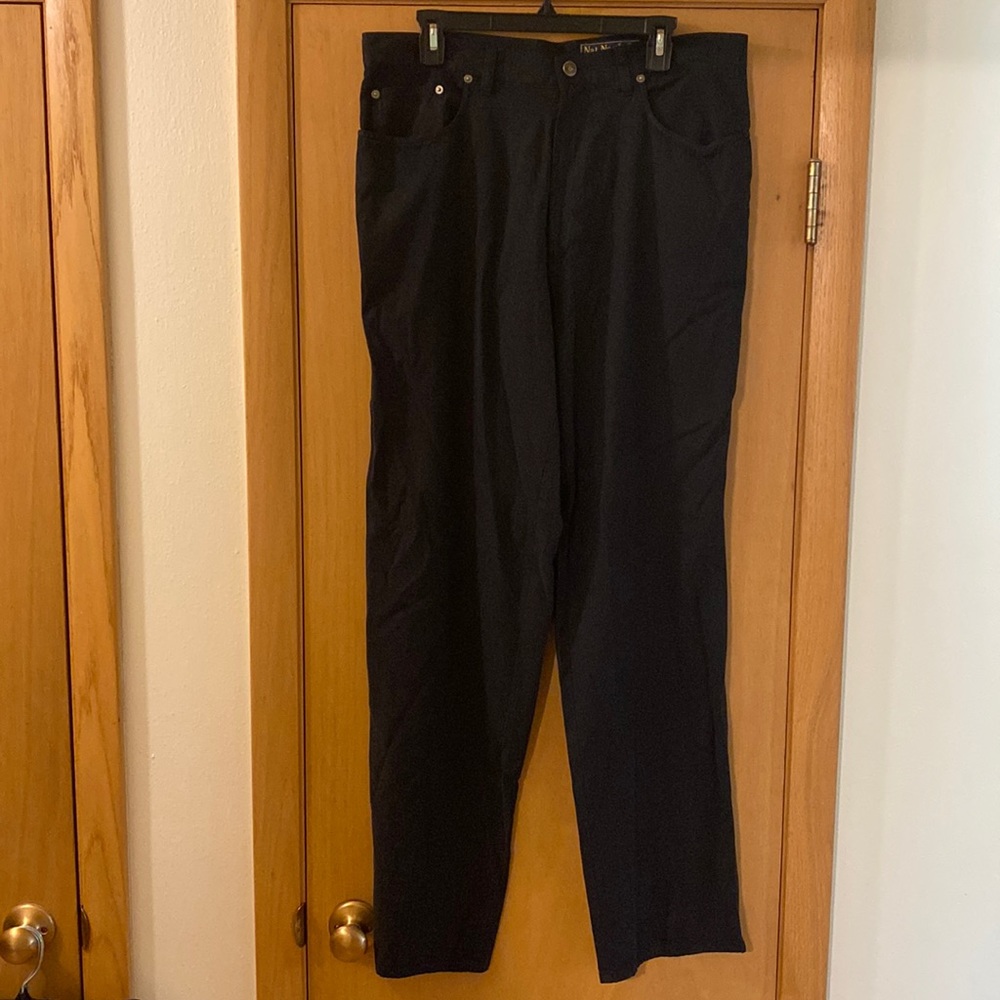 Nat Nast Luxury Originals Men’s Silk Cotton pants Black Size 34